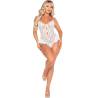 Leg avenue - body con lazos y volantes blanco talla única - 6