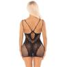 Leg avenue - minivestido de rejilla con tirantes negro - 4