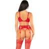 Leg Avenue Love Song rojo por detrás