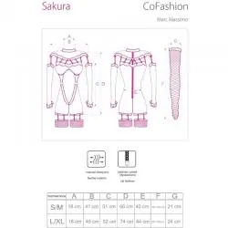 Livco corsetti fashion - sakura cf 90357 mono + guantes largos + ligueros negro l/xl
