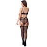 Conjunto con liguero Livco Corsetti Celeste L/XL, de espaldas
