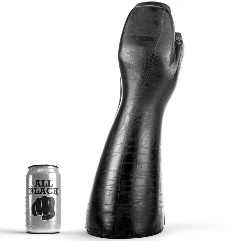 All black dildo fisting 39cm