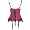Corsé burdeos Livco Corsetti Agrafena L/XL, sin modelo, vista trasera con cordones