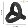 Intense - carson anillo doble para pene silicona negro modelo 4 - 1