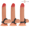 Intense - carson anillo doble para pene silicona negro modelo 4 - 2