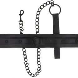 Intense - fetish collar de cuero vegano