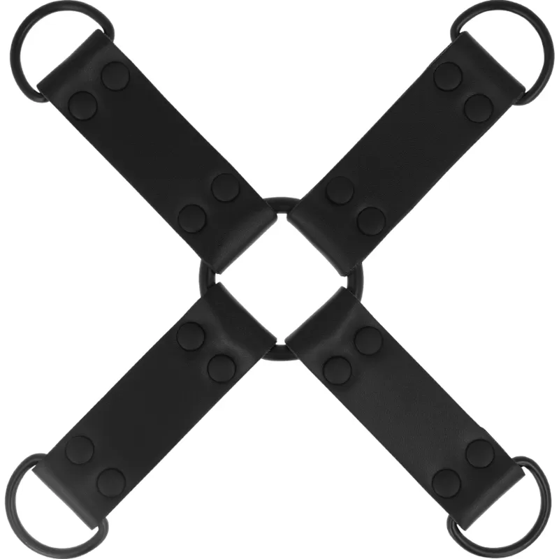 Intense - fetish enganche múltiple para manos y pies de cuero vegano