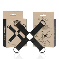 Intense - fetish enganche múltiple para manos y pies de cuero vegano