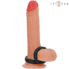 Intense - bobby anillo doble para pene silicona negro - 2
