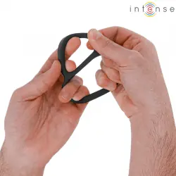 Intense - bobby anillo doble para pene silicona negro