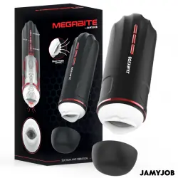 Jamyjob - megabite masturbador boca automático 5 modos succión y vibración