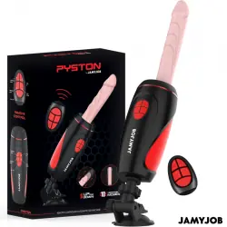 Jamyjob - pyston base masturbador automático con dildo control remoto