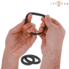Intense - hugh 3 anillos básicos para pene silicona negro - 4