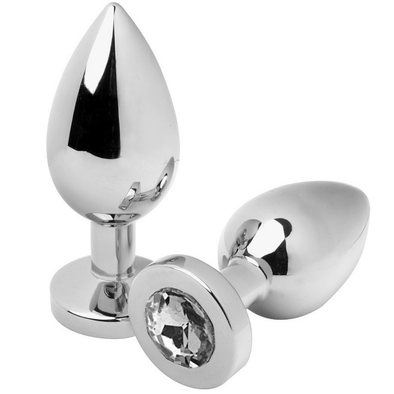 Metalhard anal plug diamond transparente medium 7.62cm Metalhard anal plug diamond transparente medium 7.62cm