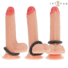 Intense - hugh 3 anillos básicos para pene silicona negro - 5