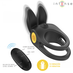 Intense - sam anillo doble vibrador pene 10 vibraciones negro