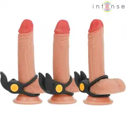 Intense - sam anillo doble vibrador pene 10 vibraciones negro