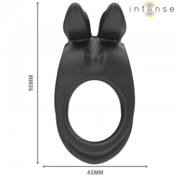 Intense - sam anillo doble vibrador pene 10 vibraciones negro