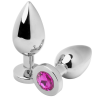 Metalhard anal plug diamond rosa small 5.71cm - 1