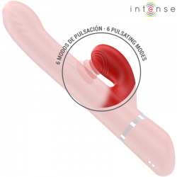 Intense - lele vibrador multifunción rotatorio & oscilación & estimulación rojo