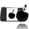 Coquette plug anal de metal con pompón talla L, bolsa y plug