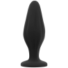 Ohmama plug cónico 12 cm negro de frente