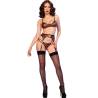 Chilirose - cr 4837 wildcat set sujetador + medias + tanga leopardo s - 1