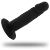Plug anal Ohmama con forma de pene, de silicona negra