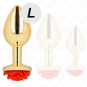 Kink - plug anal dorado rosa roja talla l - 1