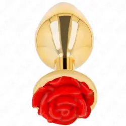 Kink - plug anal dorado rosa roja talla l