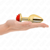 Kink - plug anal dorado rosa roja talla l - 3