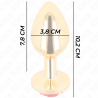 Kink - plug anal dorado rosa roja talla l - 4