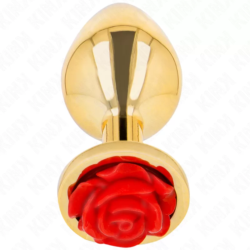 Kink - plug anal dorado rosa roja talla m