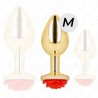 Kink - plug anal dorado rosa roja talla m - 2