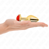 Kink - plug anal dorado rosa roja talla m - 3