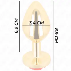 Kink - plug anal dorado rosa roja talla m