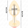 Kink - plug anal dorado rosa roja talla m - 4