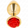 Kink - plug anal dorado rosa roja talla s - 3