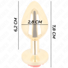 Kink - plug anal dorado rosa roja talla s - 4