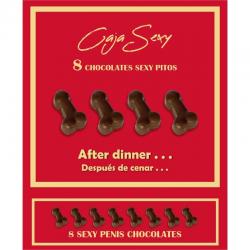 Diablo picante - caja 8 chocolatinas forma pene