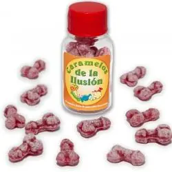 Diablo picante - 12 caramelos de la ilusión forma pene fresa/cereza