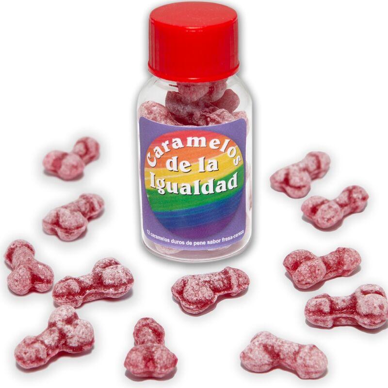 Diablo picante - 12 caramelos de la igualdad forma pene fresa/cereza Diablo picante - 12 caramelos de la igualdad forma pene fresa/cereza