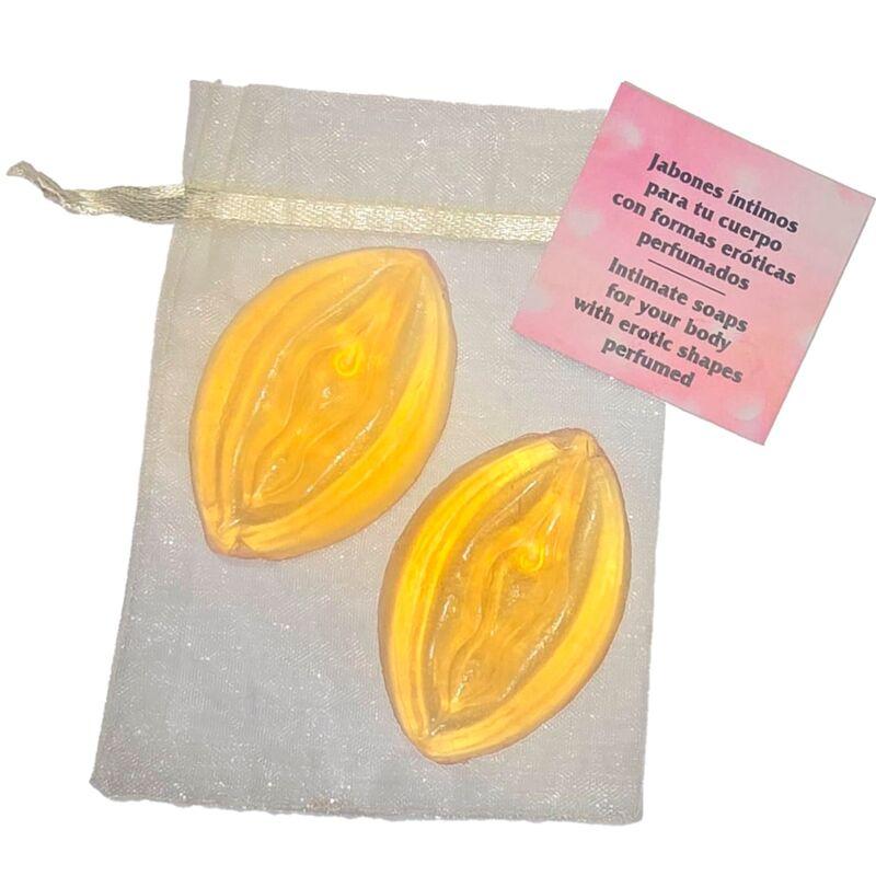 Diablo picante - 2 jabones perfumados forma vagina amarillo Diablo picante - 2 jabones perfumados forma vagina amarillo