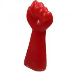 Diablo picante - vela forma puño rojo