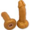 Diablo picante - hucha forma pene 22,5 cm dorado - 1
