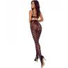 Medias crotchless Passion Tiopen 024 negras 3/4 20/40 den, modelo de espaldas