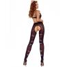 Passion - tiopen 026 medias crotchless negro 3/4 40 den - 2