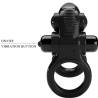 Pretty love - passionate ring doble anillo vibrador + estimulador clítoris negro - 5