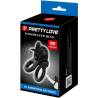 Pretty love - passionate ring doble anillo vibrador + estimulador clítoris negro - 6