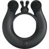 Pretty love - dahlia anillo vibrador + estimulador de clítois 12 vibraciones negro - 1